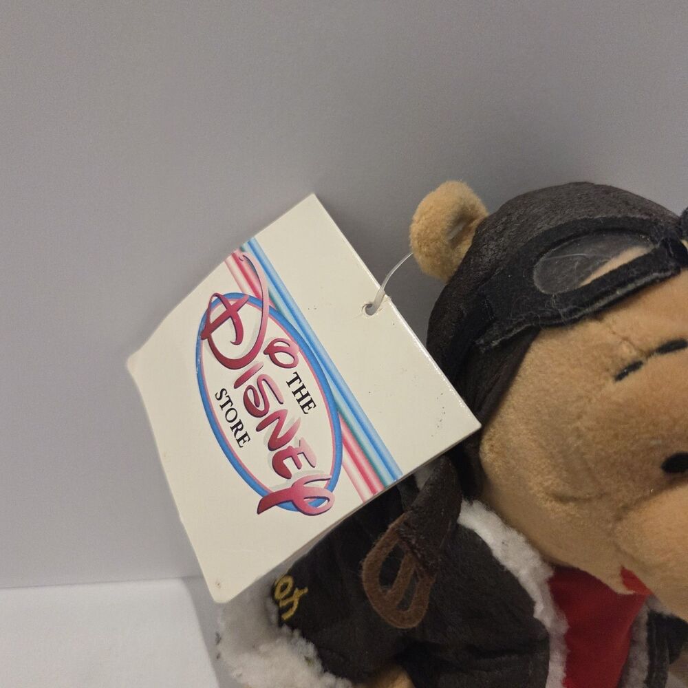 Disney Store Mini Bean Bag Plush Pilot Pooh 8" New W/ Tag #122 - Picture 2 of 8
